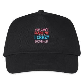 Tu ne peux pas me faire peur, j’ai un frère fou - Casquette de baseball Enfant - noir - Devant