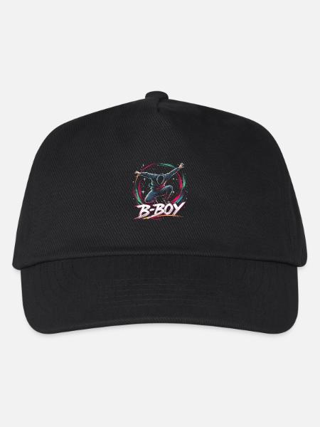 B-Boy Breakdance Breakdancer Urban Hip Hop - Kinder Basecap - Schwarz