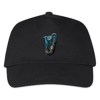 Fisch Harfe - Kinder Basecap - Schwarz - Vorne