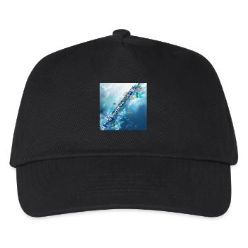 Fisch Flöte - Kinder Basecap - Schwarz - Vorne