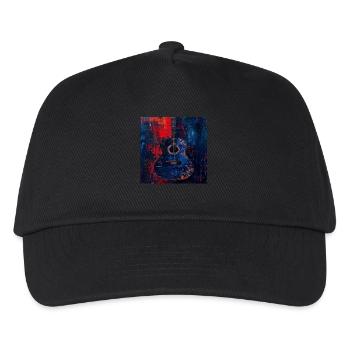 Gitarre - Kinder Basecap - Schwarz - Vorne
