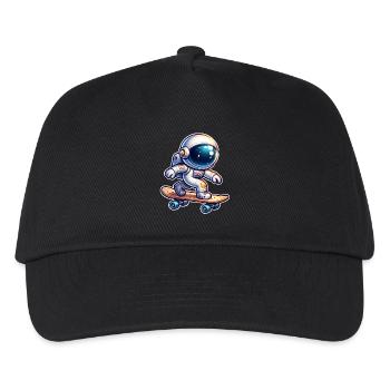 Skateboard Skate Astronaut - Kinder Basecap - Schwarz - Vorne