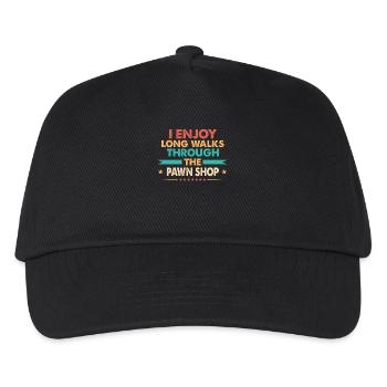 I enjoy long walks through the - Kids’ Baseball Cap - black - Front