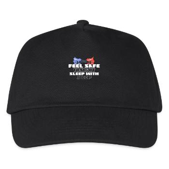 Feel safe tonight sleep with a - Kids’ Baseball Cap - black - Front