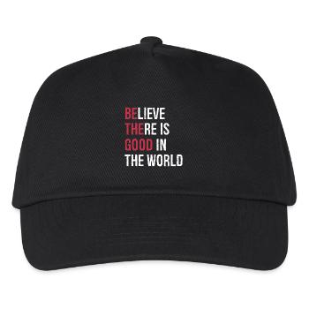 believe there is good in the world - Kids’ Baseball Cap - black - Front