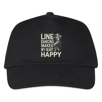 Frauenpower im Line Dance Style - Kinder Basecap - Schwarz - Vorne
