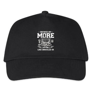 Snowed in, snuggled up, winter comfort - Kids’ Baseball Cap - black - Front