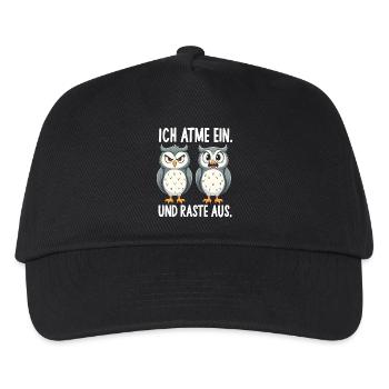 ich atme ein und raste aus lustige - Kinder Basecap - Schwarz - Vorne