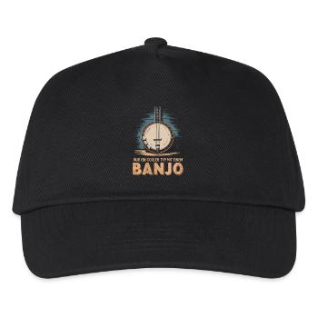 Bluegrass Banjo Spieler Musik Saiteninstrument - Kinder Basecap - Schwarz - Vorne