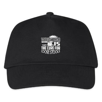 Woodworking Is For Loose Stools - Kids’ Baseball Cap - black - Front