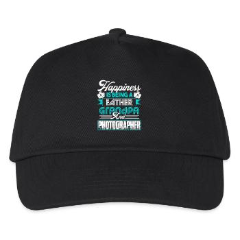 Photographer Happiness Is Being A Photographer - Kids’ Baseball Cap - black - Front