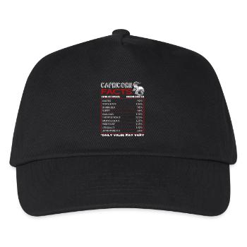 Capricorn Facts Horoscope - Kids’ Baseball Cap - black - Front