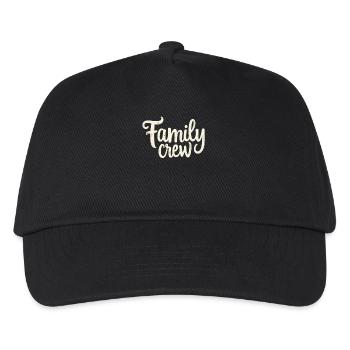 Family Crew Familie Großfamilie Familien - Kinder Basecap - Schwarz - Vorne