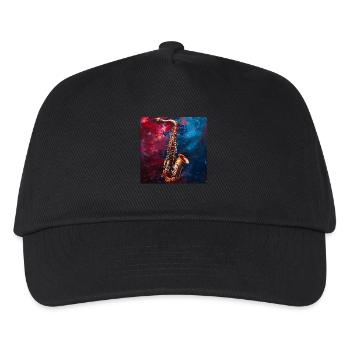Saxophon - Kinder Basecap - Schwarz - Vorne