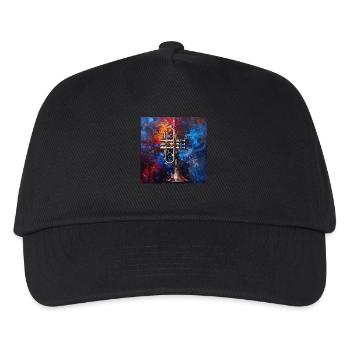 Trompete - Kinder Basecap - Schwarz - Vorne