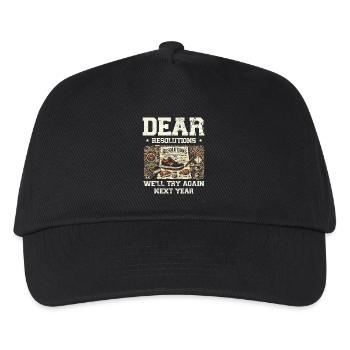 New resolutions, we'll try next year - Kids’ Baseball Cap - black - Front