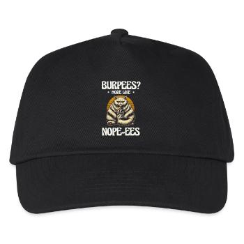 Burpees ähneln Nope-ees, Fitness-Humor, Training - Kinder Basecap - Schwarz - Vorne