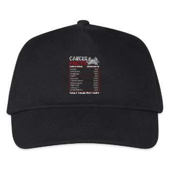 Cancer Facts Funny Horoscope - Kids’ Baseball Cap - black - Front