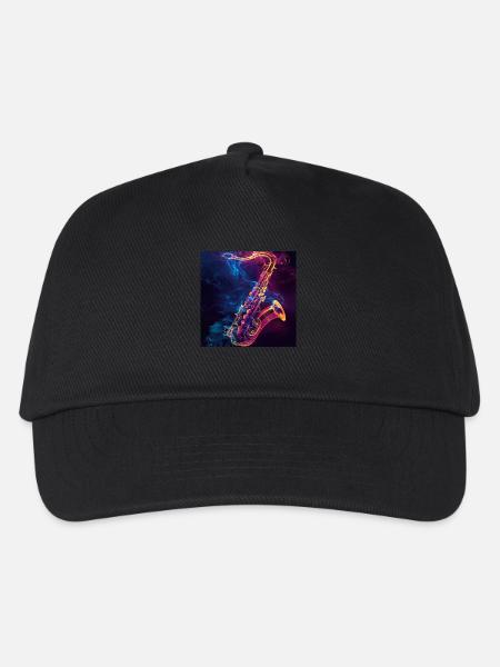 Saxophon - Kinder Basecap - Schwarz