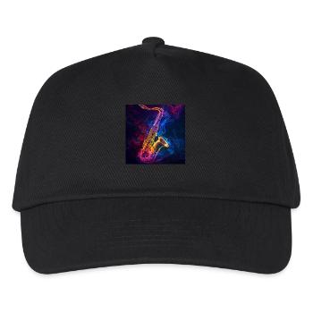 Saxophon - Kinder Basecap - Schwarz - Vorne