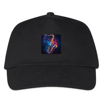 Saxophon - Kinder Basecap - Schwarz - Vorne