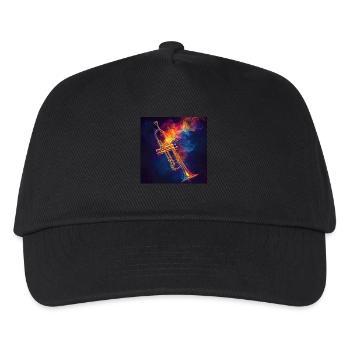 Trompete - Kinder Basecap - Schwarz - Vorne