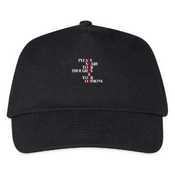 Bitte Teile Deine Gedanken Und Meinungen Shut Up - Kinder Basecap - Schwarz - Vorne