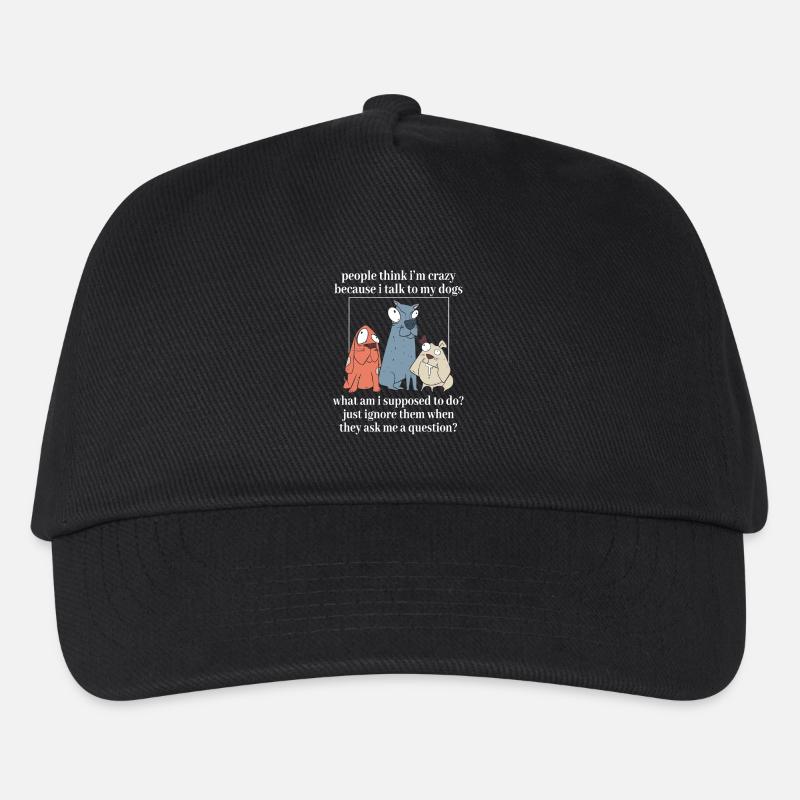 Leute Denken Ich Bin Verrückt Weil Ich Mit Meinen - Kinder Basecap - Schwarz