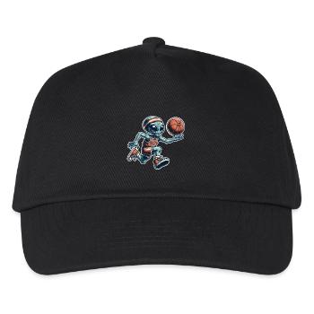 Alien Basketball Dunking - Kids’ Baseball Cap - black - Front
