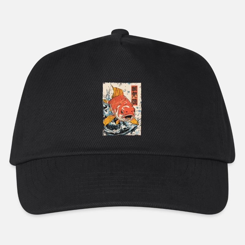 Japanischer Koi-Fisch - Kinder Basecap - Schwarz