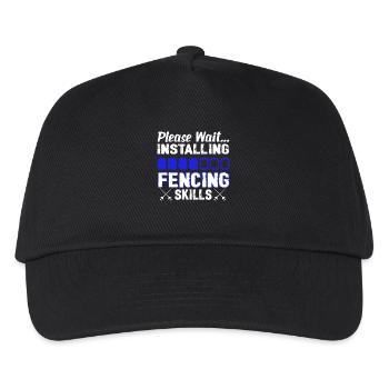 Installing Fencing Skills - Kids’ Baseball Cap - black - Front
