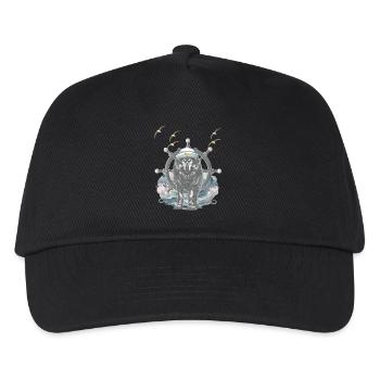 maritim Weihnachtsgeschenk Geburtstagsgeschenk - Kinder Basecap - Schwarz - Vorne