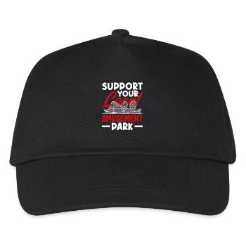 Roller Coaster Support Your Local Amusement Park - Kids’ Baseball Cap - black - Front