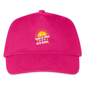 Optimistisches Lächeln Sonnenschein - Hang In - Kinder Basecap - Fuchsia - Vorne