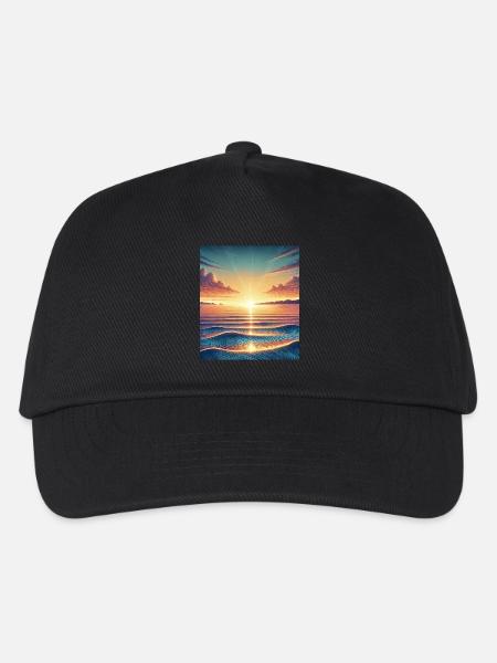 Magischer Sonnenaufgang am Horizont - Kinder Basecap - Schwarz