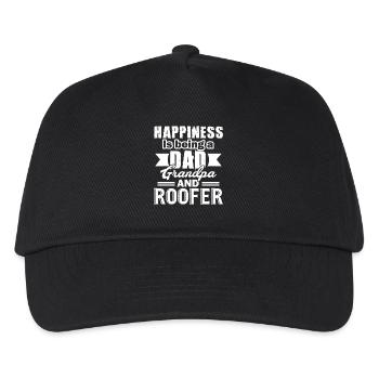 Roofer Dad Grandpa And Roofer - Kids’ Baseball Cap - black - Front