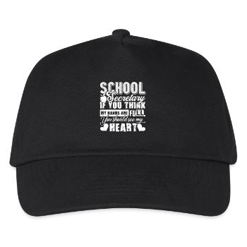 School Secretary School Secretary Full Heart - Kids’ Baseball Cap - black - Front