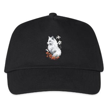 Fox Lover Woodland Flowers Art Foxes Cute Fox - Kids’ Baseball Cap - black - Front