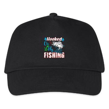 Hooked On Fly Fishing - Kids’ Baseball Cap - black - Front