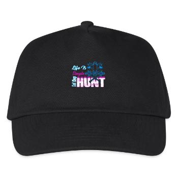 Hunting Life Is Simple Eat Sleep Hunt - Kids’ Baseball Cap - black - Front