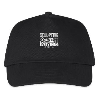 Sculptor Sculpting Solves Everything - Kids’ Baseball Cap - black - Front
