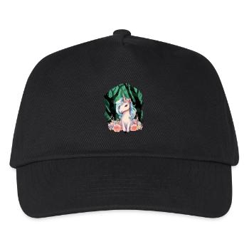 Einhorn Einhörner Fabelwesen Fabeltiere Kind - Kinder Basecap - Schwarz - Vorne