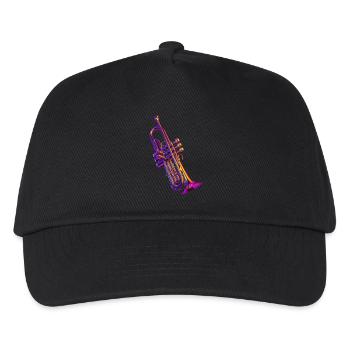 Trompete - Kinder Basecap - Schwarz - Vorne