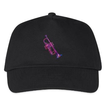 Trompete - Kinder Basecap - Schwarz - Vorne