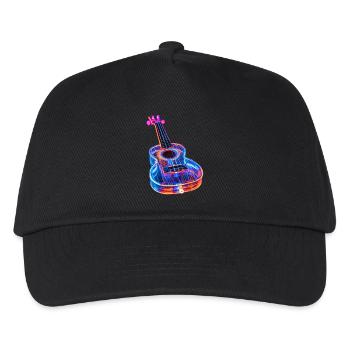 Ukulele - Kinder Basecap - Schwarz - Vorne