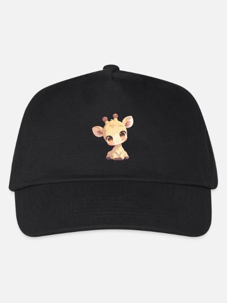 Giraffen Giraffe - Kinder Basecap - Schwarz