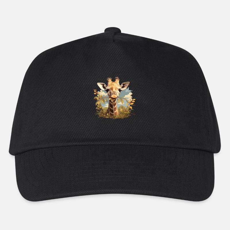 Giraffen Giraffe - Kinder Basecap - Schwarz