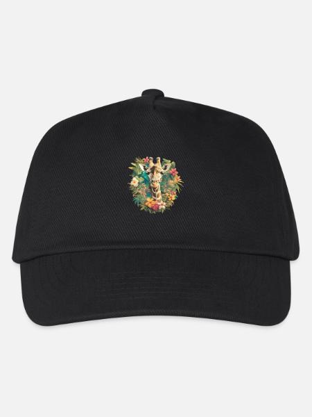 Giraffen Giraffe - Kinder Basecap - Schwarz