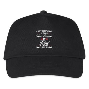 A legend and physiotherapist - Kids’ Baseball Cap - black - Front