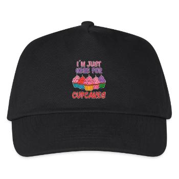 Cupcake Dire Cupcakes Drôle Cupcake Cadeau - Casquette de baseball Enfant - noir - Devant